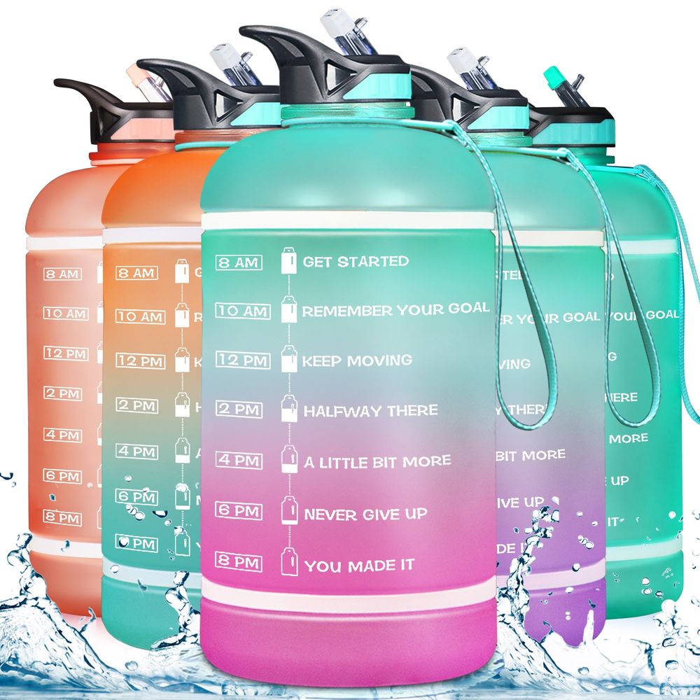 Half-Gallon Motivational Water Bottle